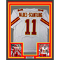 Framed Autographed/Signed Marquez Valdes-Scantling 35x39 Kansas City White Football Jersey Beckett BAS COA