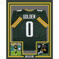 Framed Autographed/Signed Matthew Golden 35x39 Green Bay Green Football Jersey Beckett BAS COA
