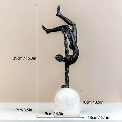 Metal Figurine - Modern Metal Marble Base