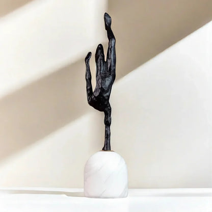 Metal Figurine - Modern Metal Marble Base