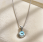 Evil Eye Stainless Steel Necklace & Earrings