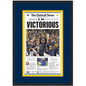 Framed The Detroit News Michigan Wolverines Victorious 2023 NCAA CFP National Champions 14x23 Newspaper Cover Photo Professionally Matted V1