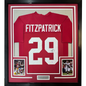 Framed Autographed/Signed Minkah Fitzpatrick 35x39 Alabama Red College Football Jersey JSA COA
