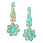 Crystal Rhinestone Flower Evening Earrings