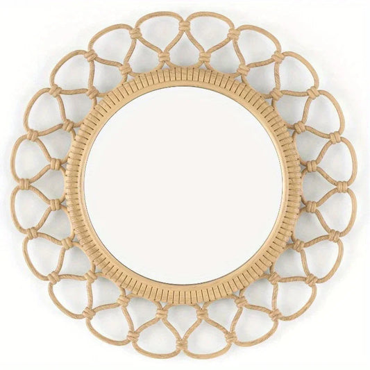 Mirror Set - Traditional Wicker Round 3 Piece