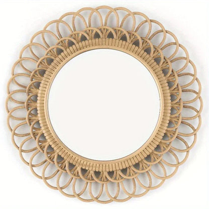 Mirror Set - Traditional Wicker Round 3 Piece