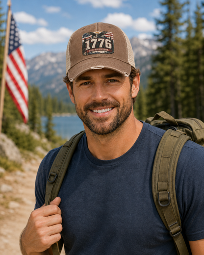 1776 Built For Freedom Distressed Ollie Cap