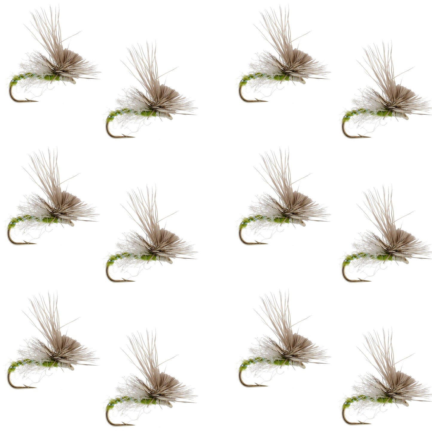 Green Drake Missing Link Mayfly Flies Hook 12 Flies Size 10