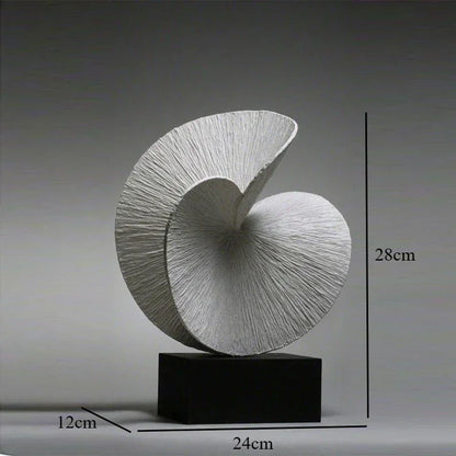 Modern Abstract Spiral Sculpture for Contemporary Table Decor