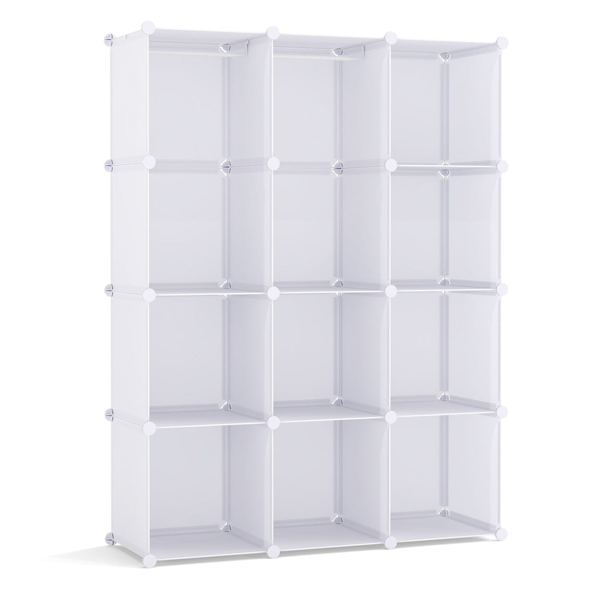 Modular Kids Wardrobe with 10 Cubes & Hanging Rod