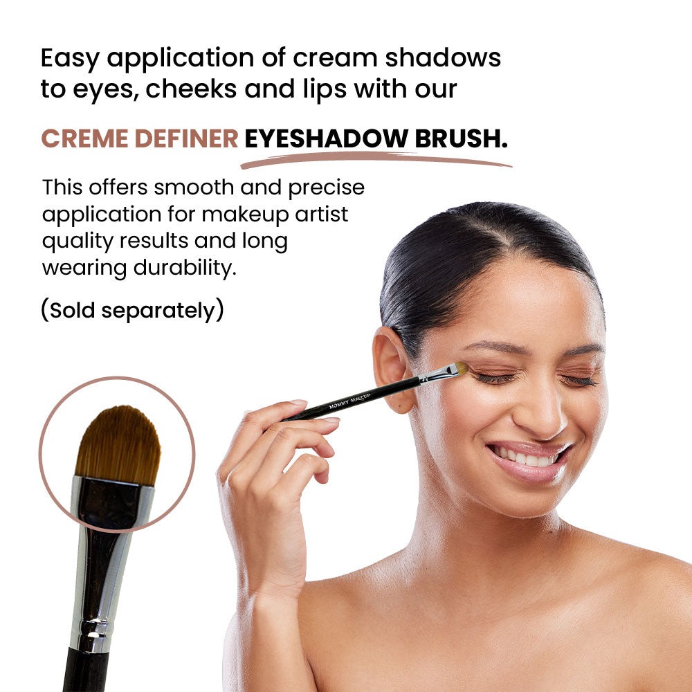 Crystal Any Wear Creme - A Waterproof Multi-tasking creme to powder product for eyes, cheeks & lips. Can be worn anywhere
