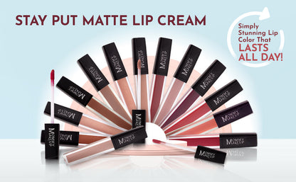 Angelica Stay Put Matte Lip Cream | Stunning Kiss-Proof Lipstick