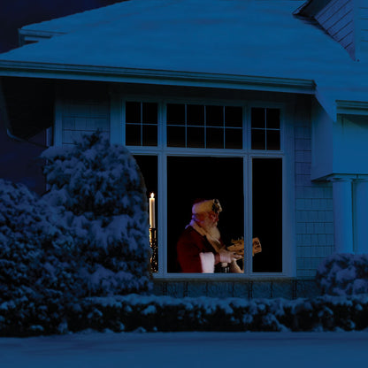 The Original Virtual Santa in The Window Movie on USB with 48" x 72" Projection Screen