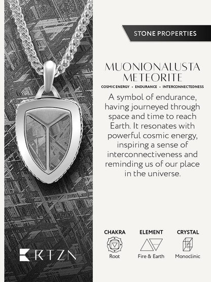 Meteorite Shield Pendant Necklace