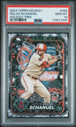Graded 2024 Topps Holiday Nolan Schanuel #H59 Holiday Tree Rookie RC Baseball Card PSA 10 Gem Mint