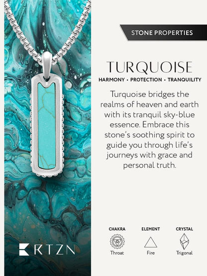 Turquoise Column Pendant Necklace