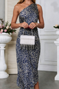 Summer Asymmetric One-Shoulder Floral Dress