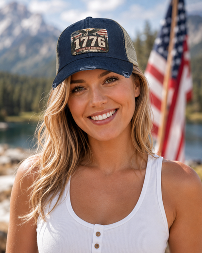 1776 Built For Freedom Distressed Ollie Cap