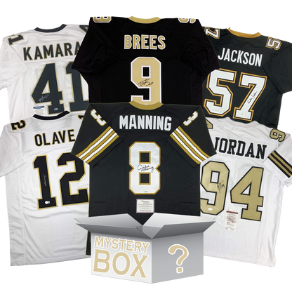 Autographed/Signed New Orleans Football Jersey Mystery Box with PSA JSA or Beckett COA