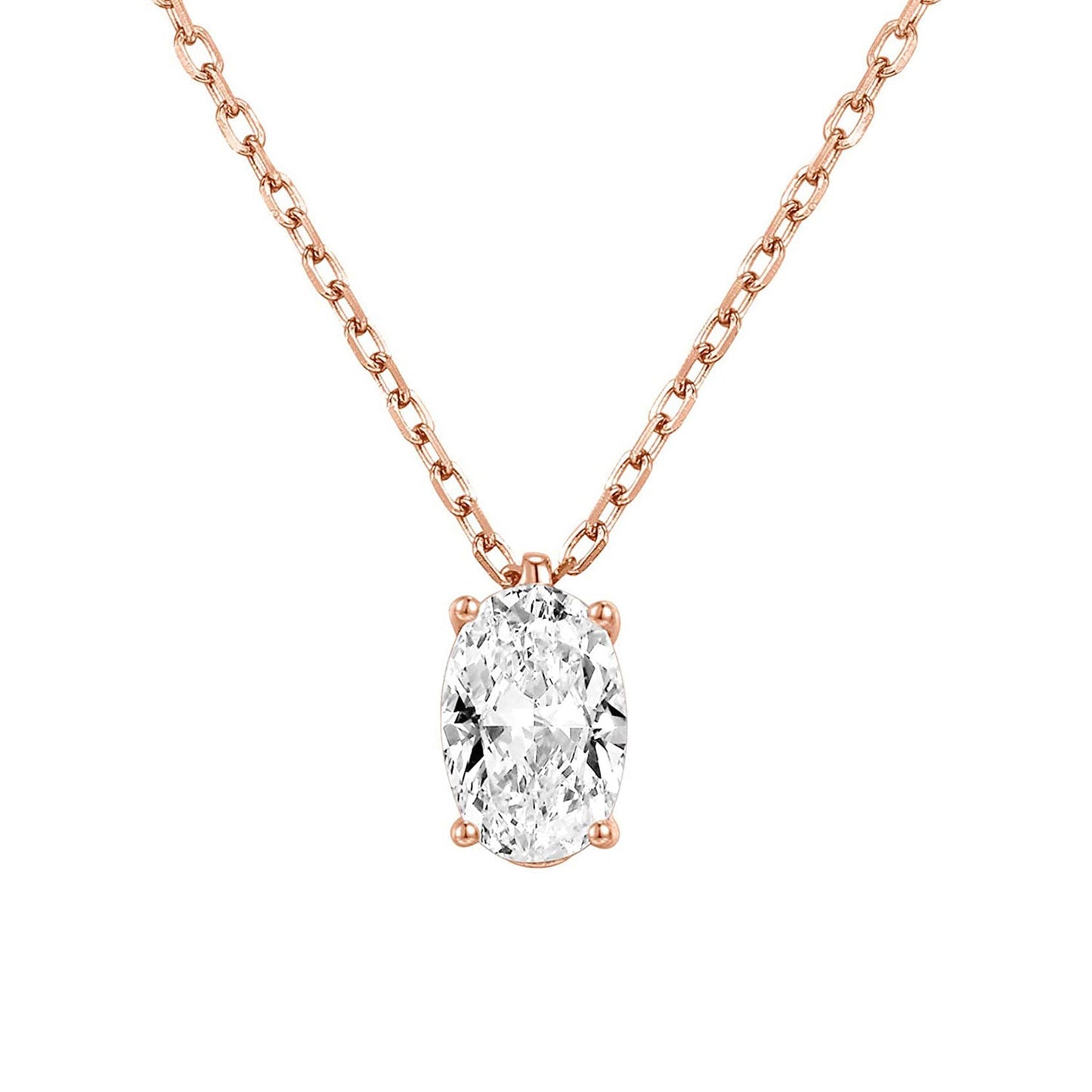 Single Zircon Pendant Necklace new