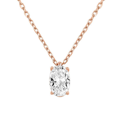Single Zircon Pendant Necklace new