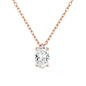 Single Zircon Pendant Necklace