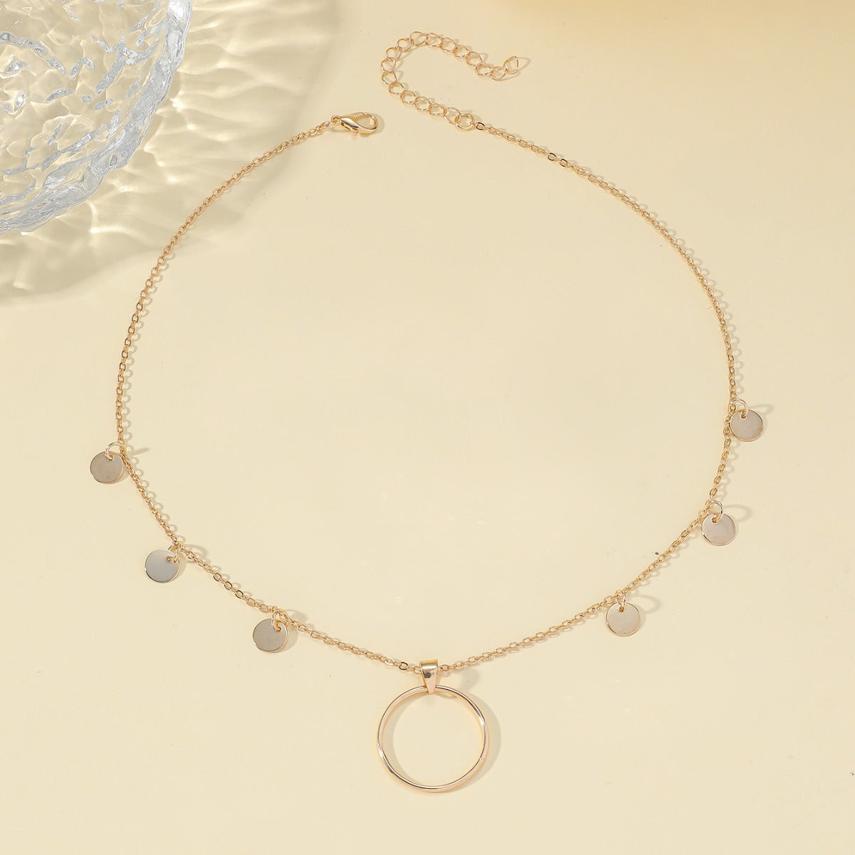 Simple Small Coin Pendant Necklace