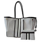 Neoprene Perforated Tote Set – Mother-Child Beach Bag, Water-Resistant Gym & Swim Duffle