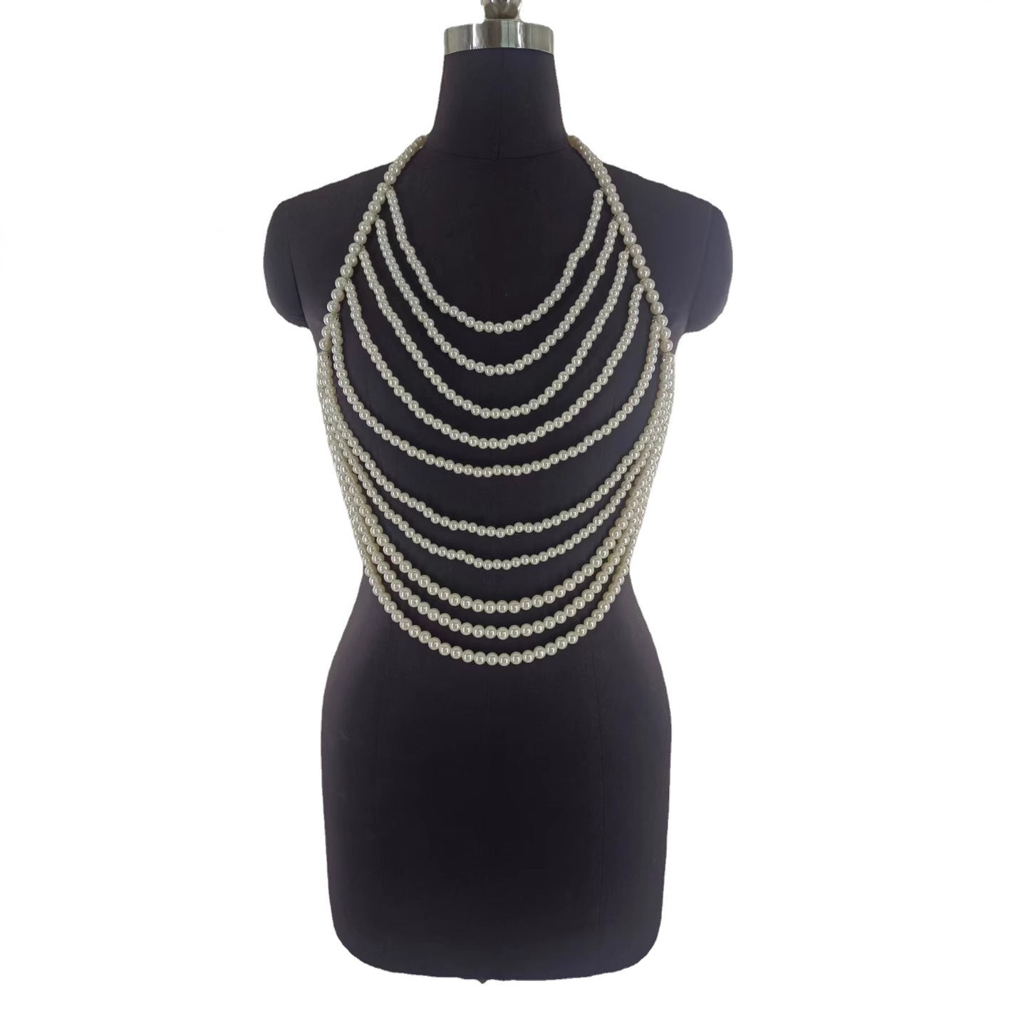 Multi-tassel Pearl Chest Body Chain Sexy Bikinis Waist Chain