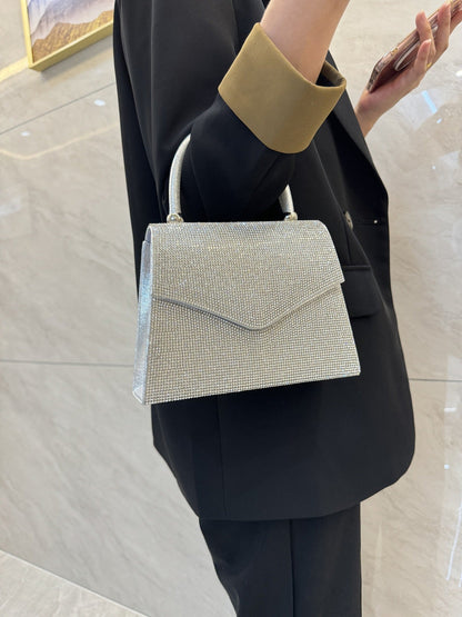 Evening Bag Clutch Purses for Women, Rhinestone silver