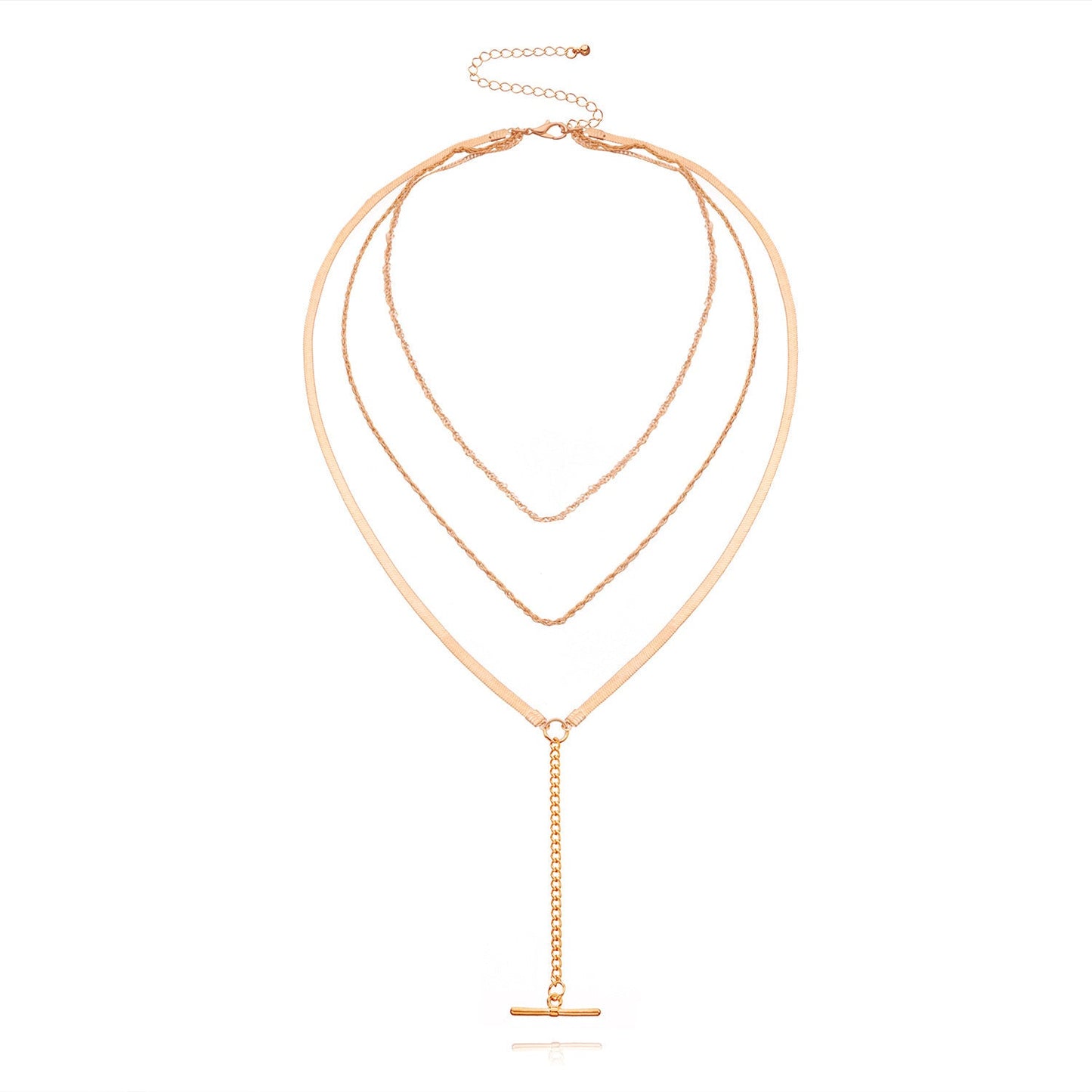 Sexy Copper Flat Snake Chain Necklaces for Women