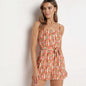 Women's Fashion Sexy Printed Suspender Short Jumpsuit - Romper