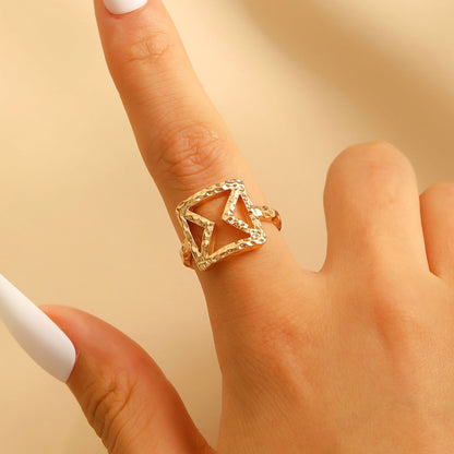 Exaggerated Alloy Round Square Geometric Electroplated Bracelet Fashion Minimalist