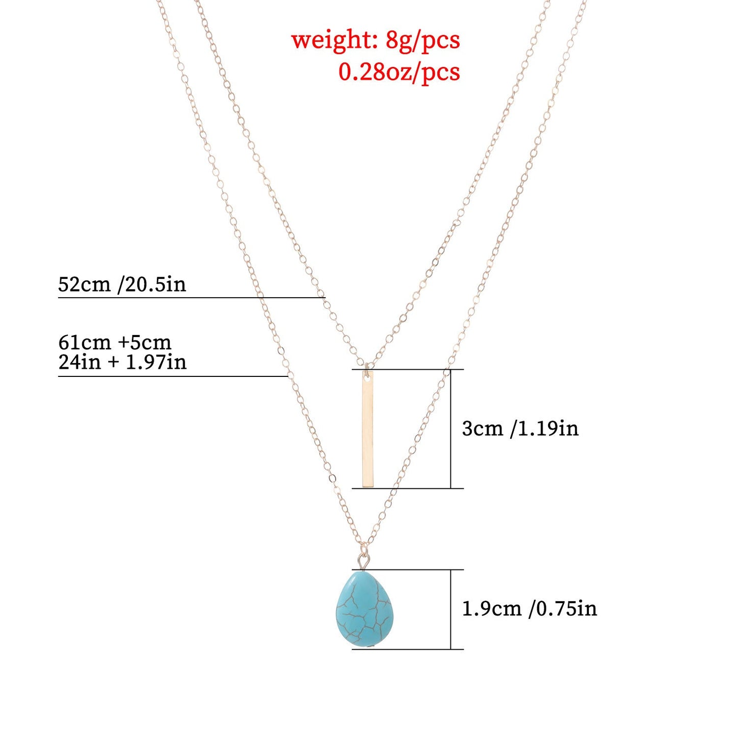 Turquoise Chain Necklace