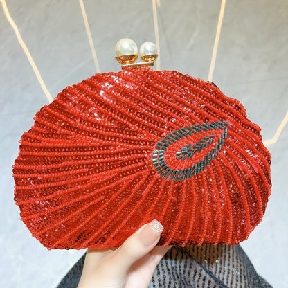 Elegant Retro Craft Beaded Evening Bag – Stylish Clutch Purse for Prom, Party, and Special Occasions