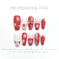 Christmas Collection Merry Christmas Heavy Industry Handmade Nail Art Long Short Fake Nails