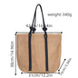 Embroidered Cotton Rope Strap Straw Bag – Hollow-Out Woven Beach Tote, Vacation Shoulder Purse