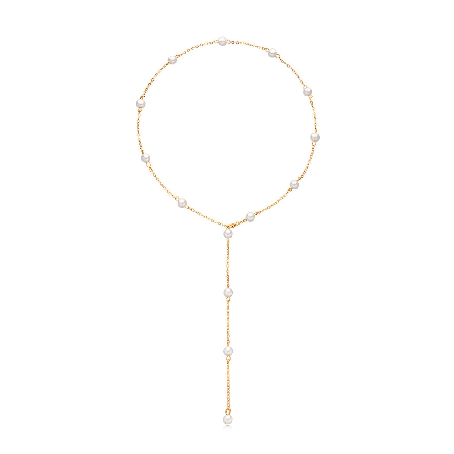 Pearl Chain Tassel Necklace