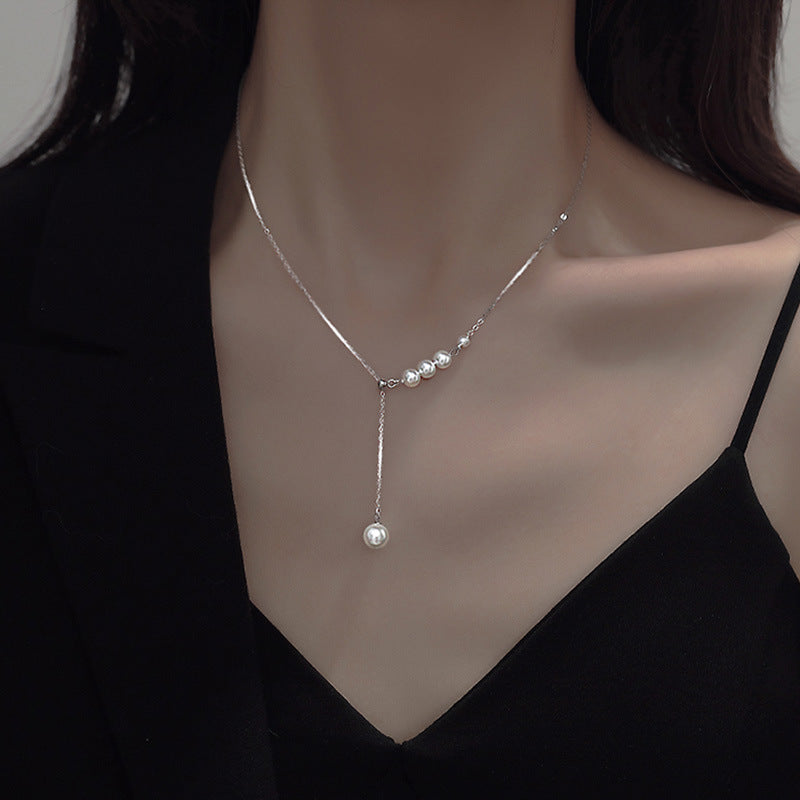 Charms Pearl Necklace Pendant Necklaces