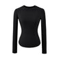 Hourglass Waist Long Sleeve T-Shirt beige