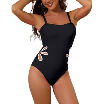 Girls Hollow Out Flower One Piece Swimsuit Sun Protection Swimwear Bathing Suit