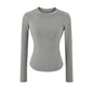 Hourglass Waist Long Sleeve T-Shirt beige