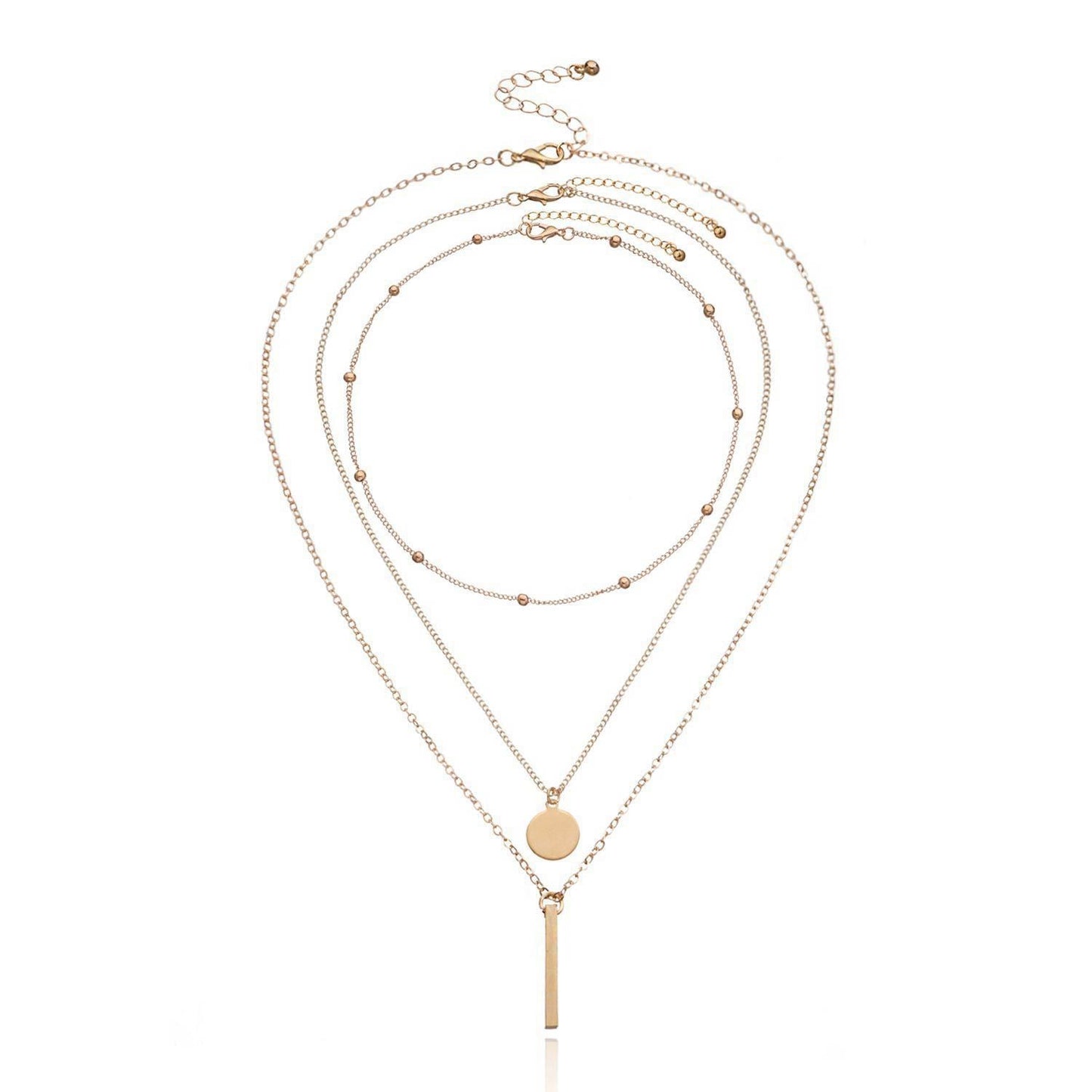 Multilayer Bar Necklace Boho Layered