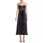 Satin Pleated Tube Dress
