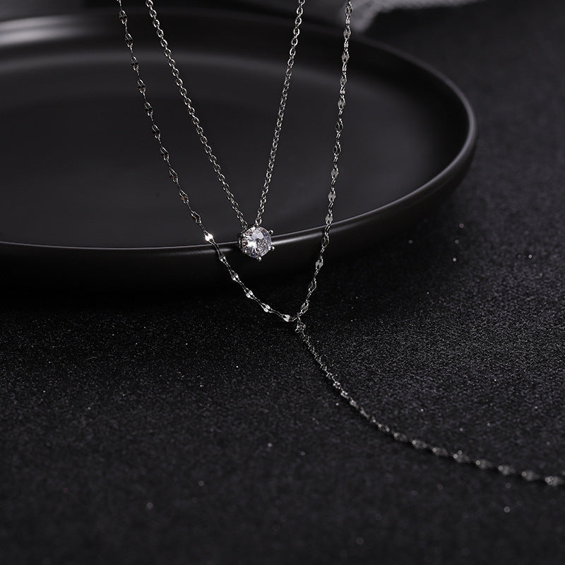Double Layered Choker Necklace Women Sexy Tassel