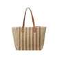 Zip-Top Woven Bag – Fall Beach Large Tote, Versatile Fashion Vacation Handheld Shoulder Straw Purse