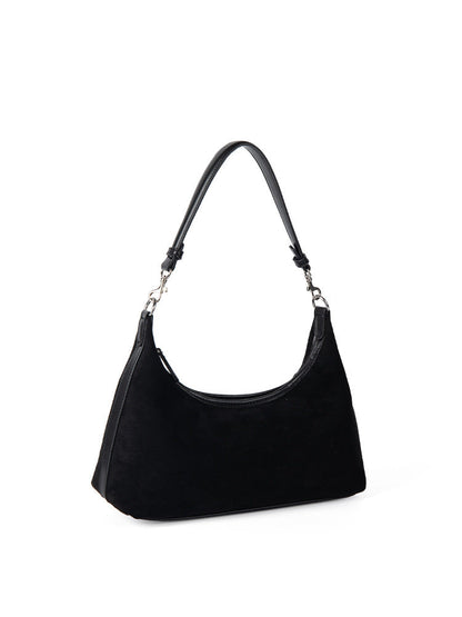 Design suede simple armpit bag, autumn and winter retro versatile handbag, small hobo shoulder bag women