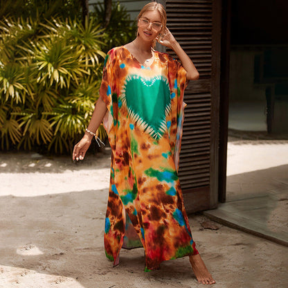 Bohemian Beach Robe ¨C Sexy Loose-Fit Bikini Cover-Up, Vacation Sun Protection Kimono