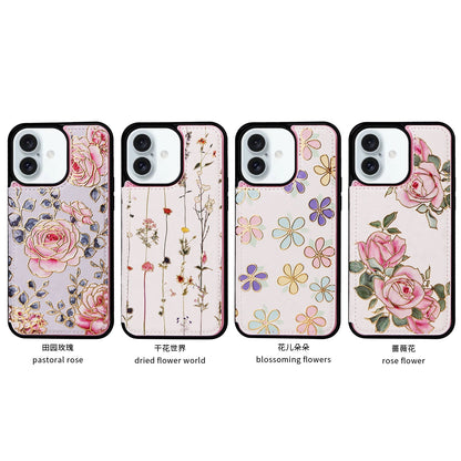 Applicable to Apple 16 painted double buckle four-insert card wallet case 16pro max all-inclusive anti-drop case protective cover