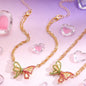 Butterfly Necklace & Bracelet Best Friend BFF Color Zircon Asymmetric Magnetic Jewelry